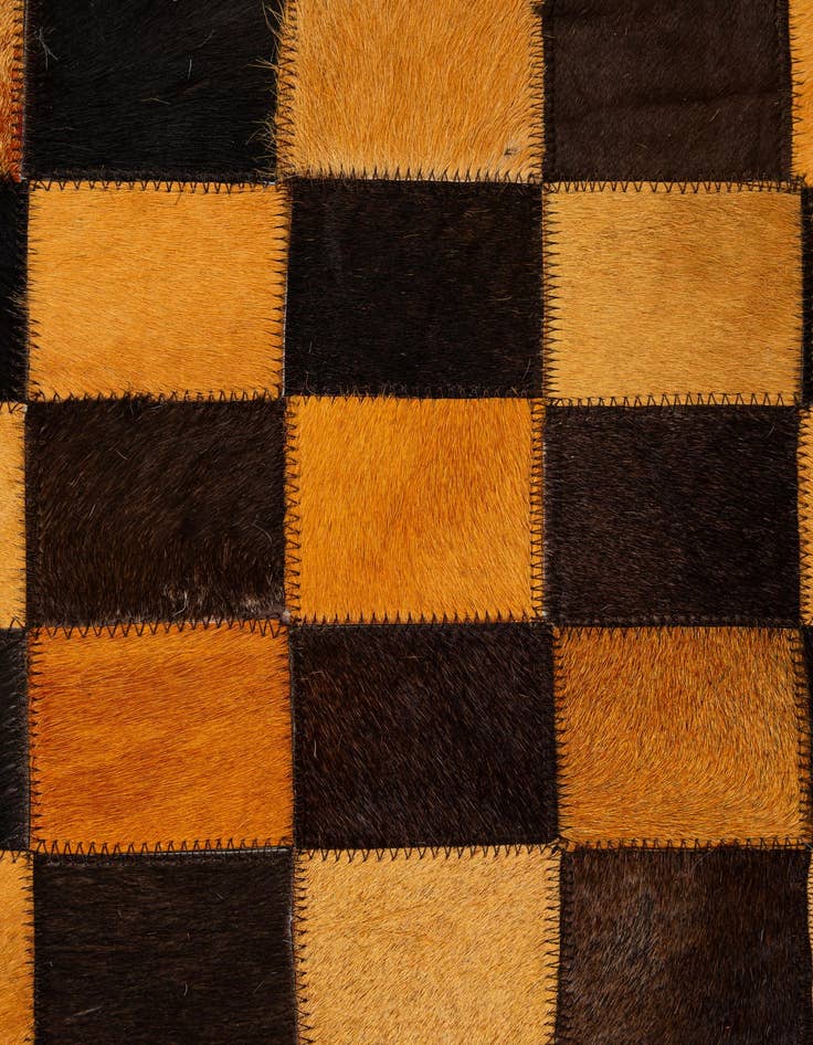 Detail image of 5' 2 x 8' 1 Cowhide - Patchwork Rug