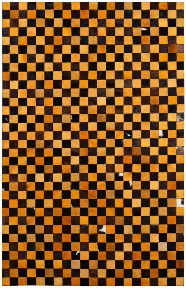 5' 2 x 8' 1 Cowhide - Patchwork Rug
