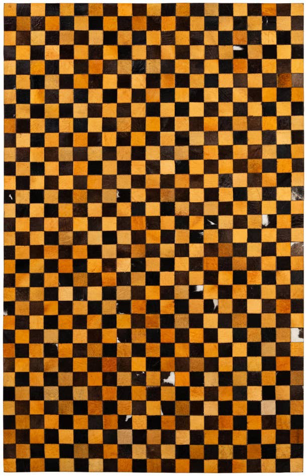 Detail image of 5' 2 x 8' 1 Cowhide - Patchwork Rug