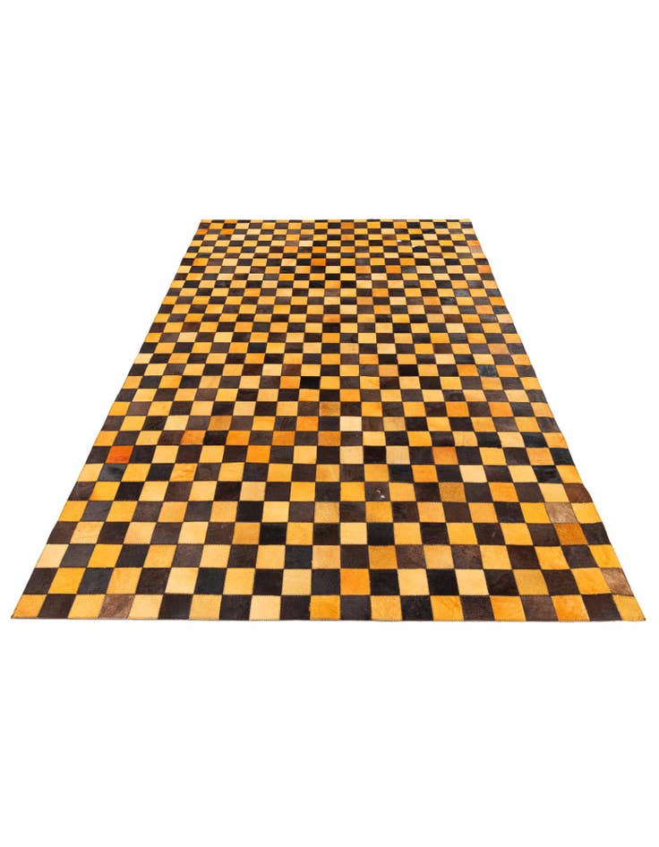 Detail image of 5' 2 x 8' 1 Cowhide Stocks Rug