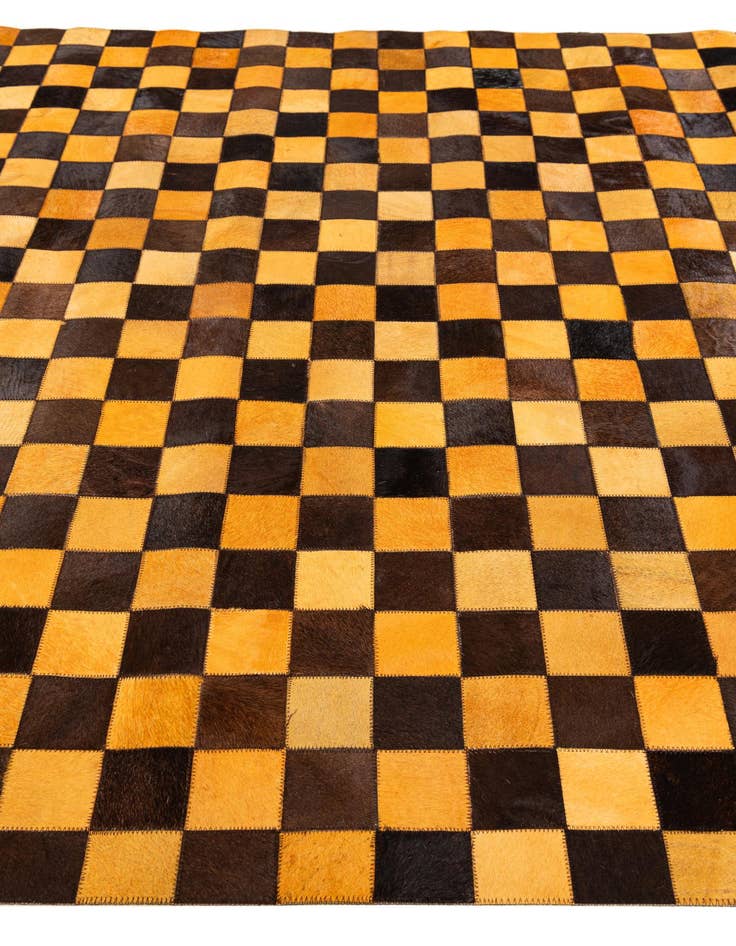 Detail image of 5' 2 x 8' 1 Cowhide Stocks Rug