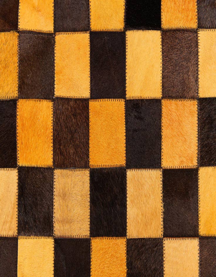 Detail image of 5' 2 x 8' 1 Cowhide Stocks Rug