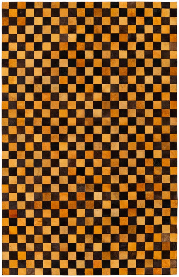 Detail image of 5' 2 x 8' 1 Cowhide Stocks Rug