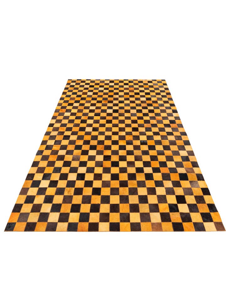 Detail image of 5' 2 x 8' Cowhide Stocks Rug