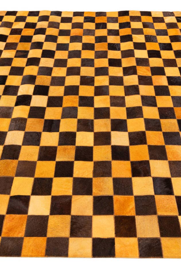 Detail image of 5' 2 x 8' Cowhide Stocks Rug