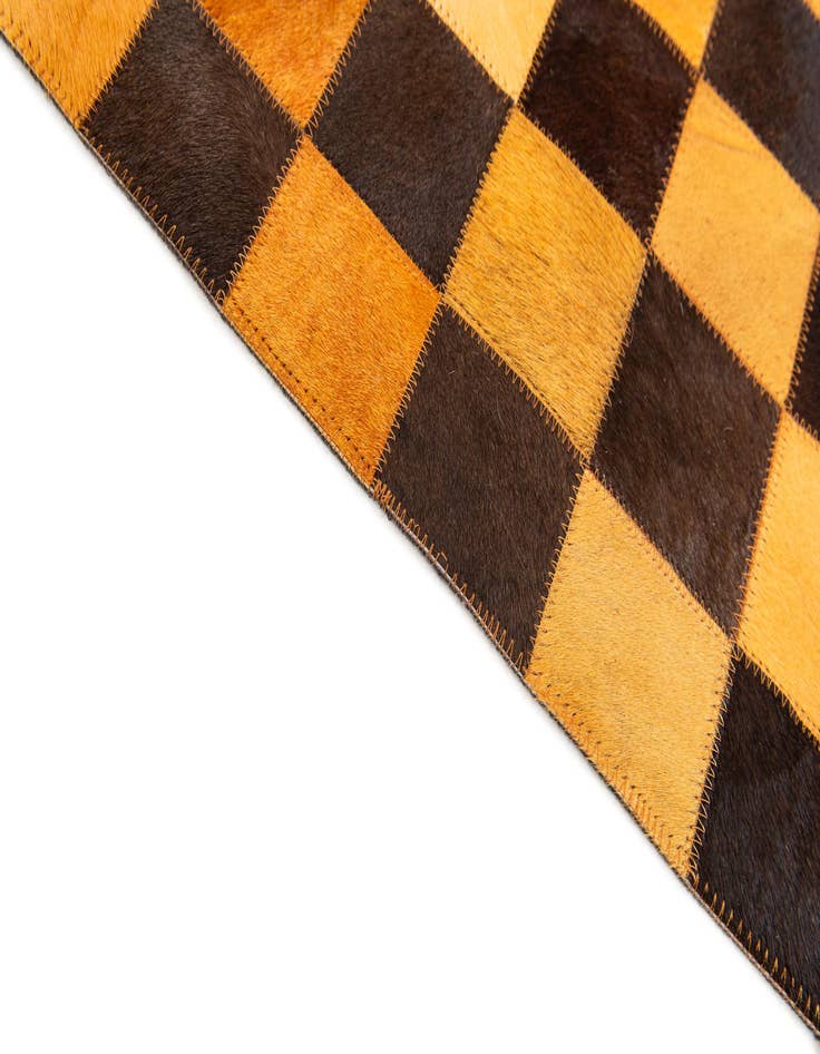 Detail image of 5' 2 x 8' Cowhide Stocks Rug