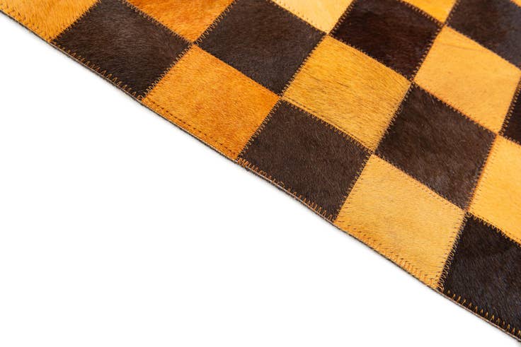 Detail image of 5' 2 x 8' Cowhide Stocks Rug
