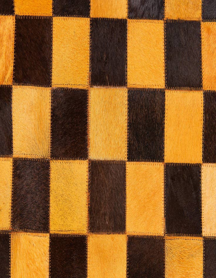 Detail image of 5' 2 x 8' Cowhide Stocks Rug