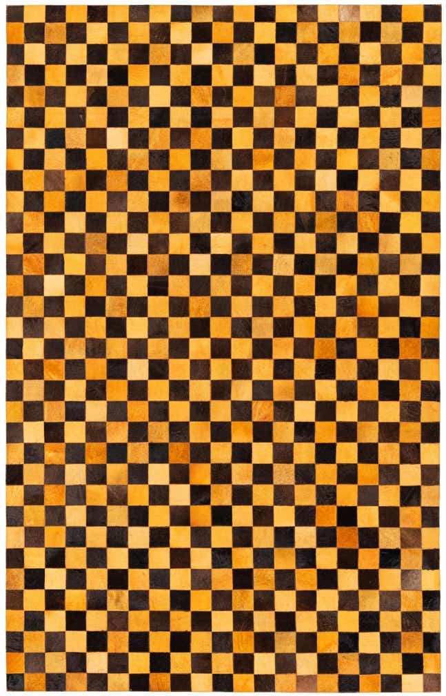 5' 2 x 8' Cowhide Stocks Rug