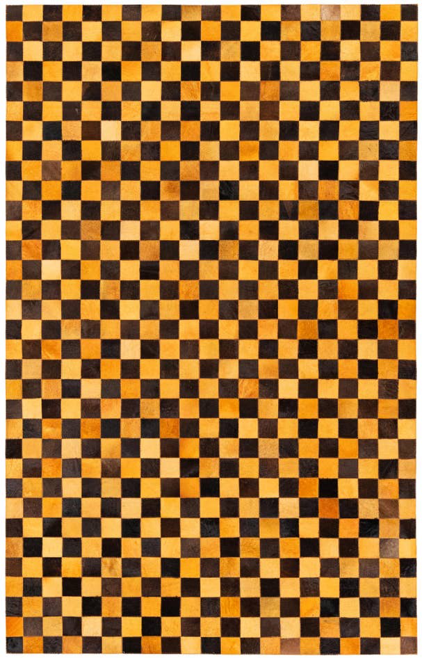 Detail image of 5' 2 x 8' Cowhide Stocks Rug