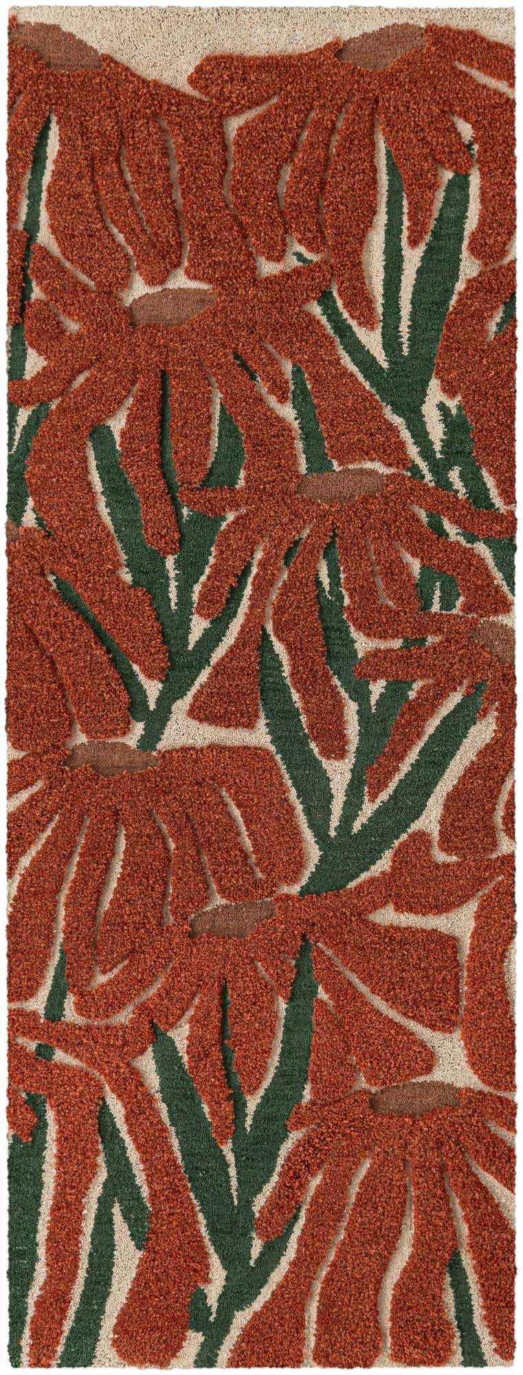 2' x 8' Handtufted Wool Runner Rug