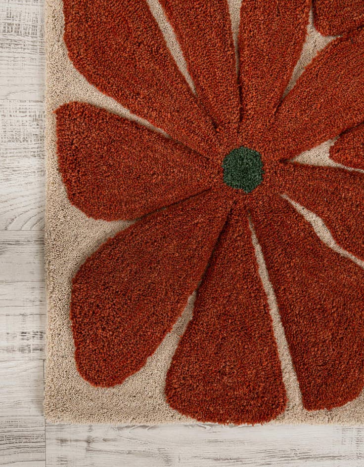 Detail image of 6' 1 x 9' Handtufted Wool Rug