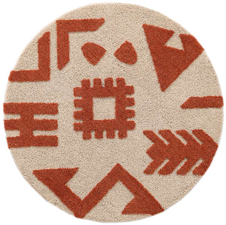 3' 3 x 3' 3 Handtufted Wool Round Rug