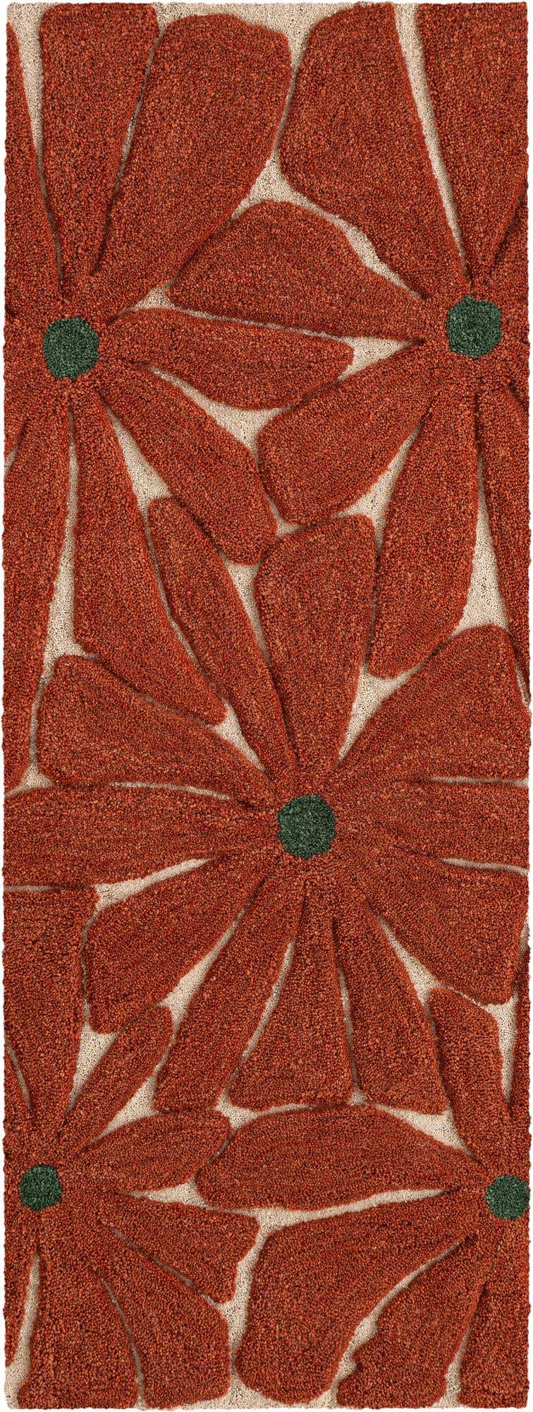 2' x 8' Handtufted Wool Runner Rug