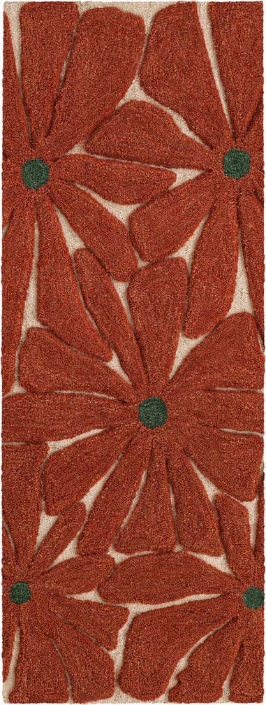 2' x 8' Handtufted Wool Runner Rug