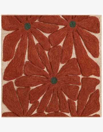 5' 1 x 5' 1 Handtufted Wool Square Rug
