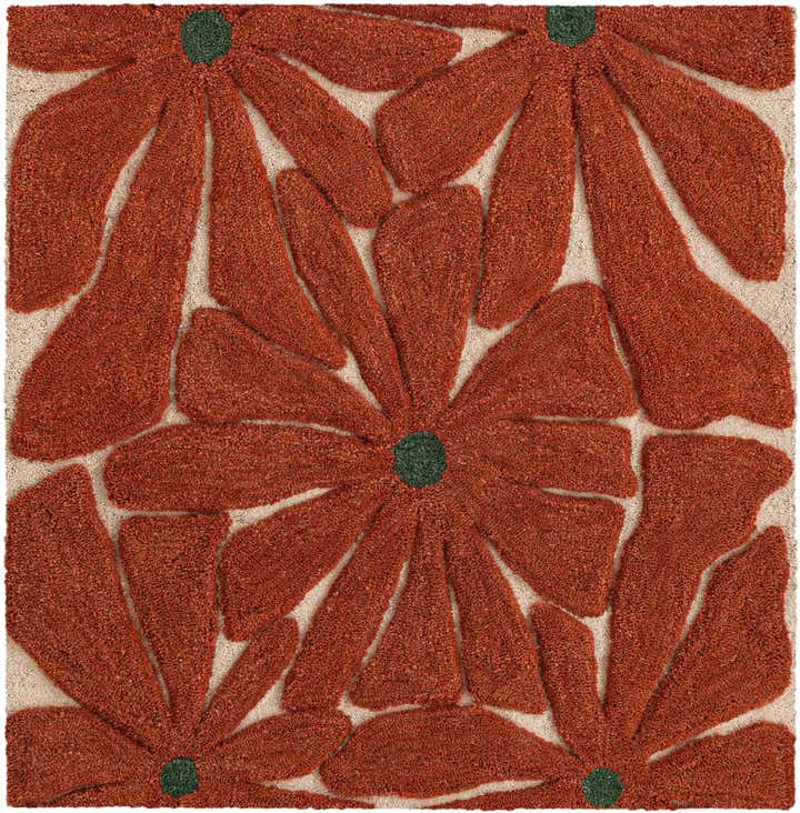 6' 1 x 6' 1 Handtufted Wool Square Rug