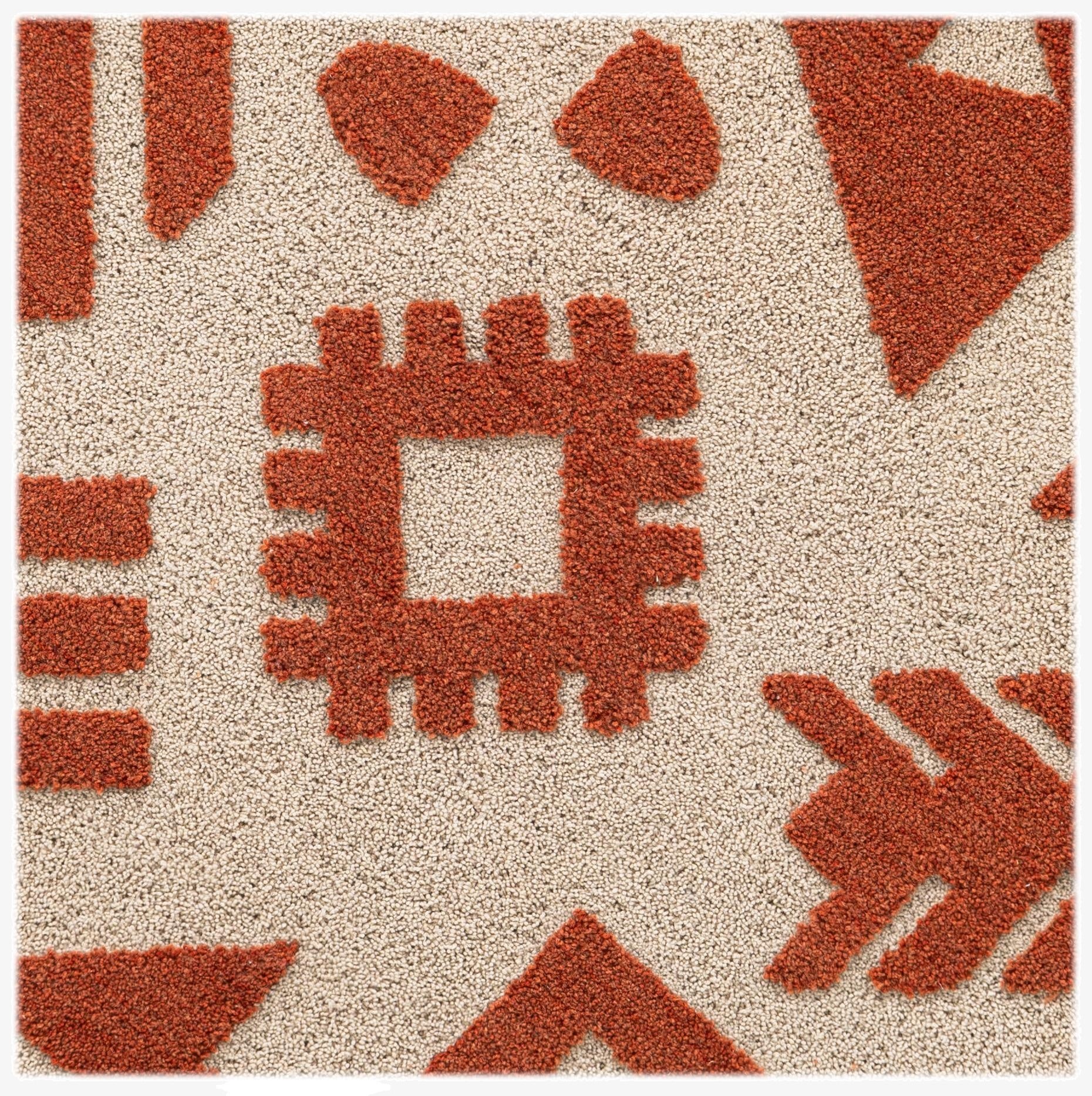 5' 1 x 5' 1 Handtufted Wool Square Rug