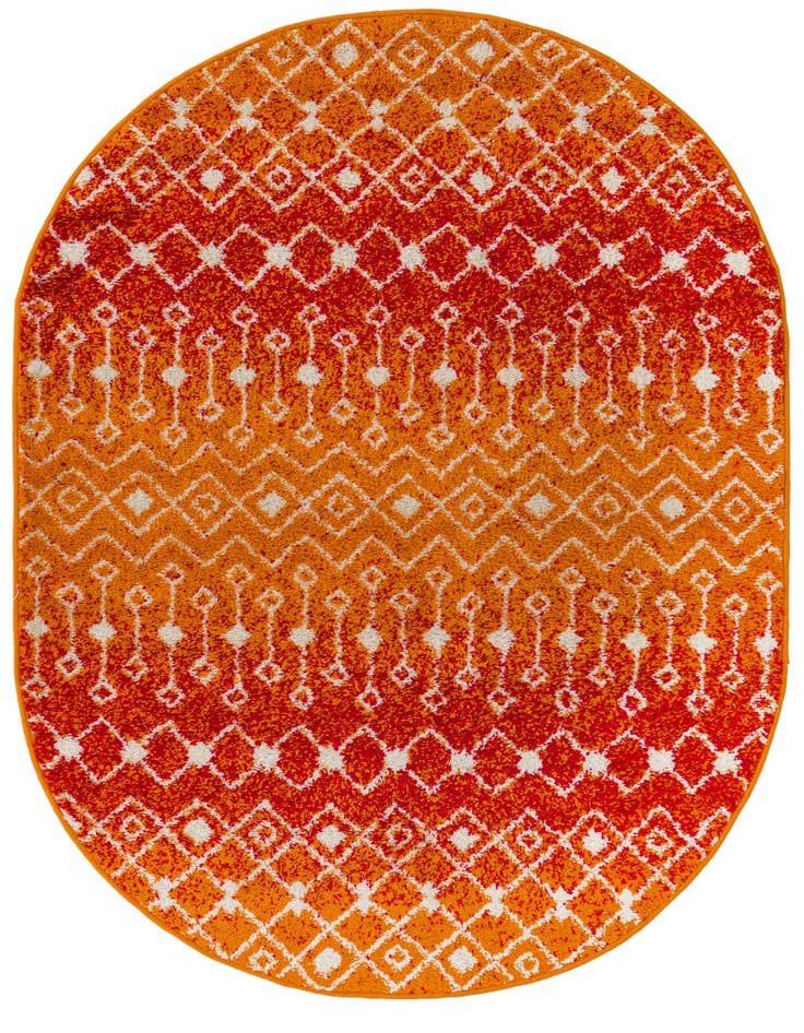 Detail image of 4' x 6' Moroccan Trellis Oval Rug