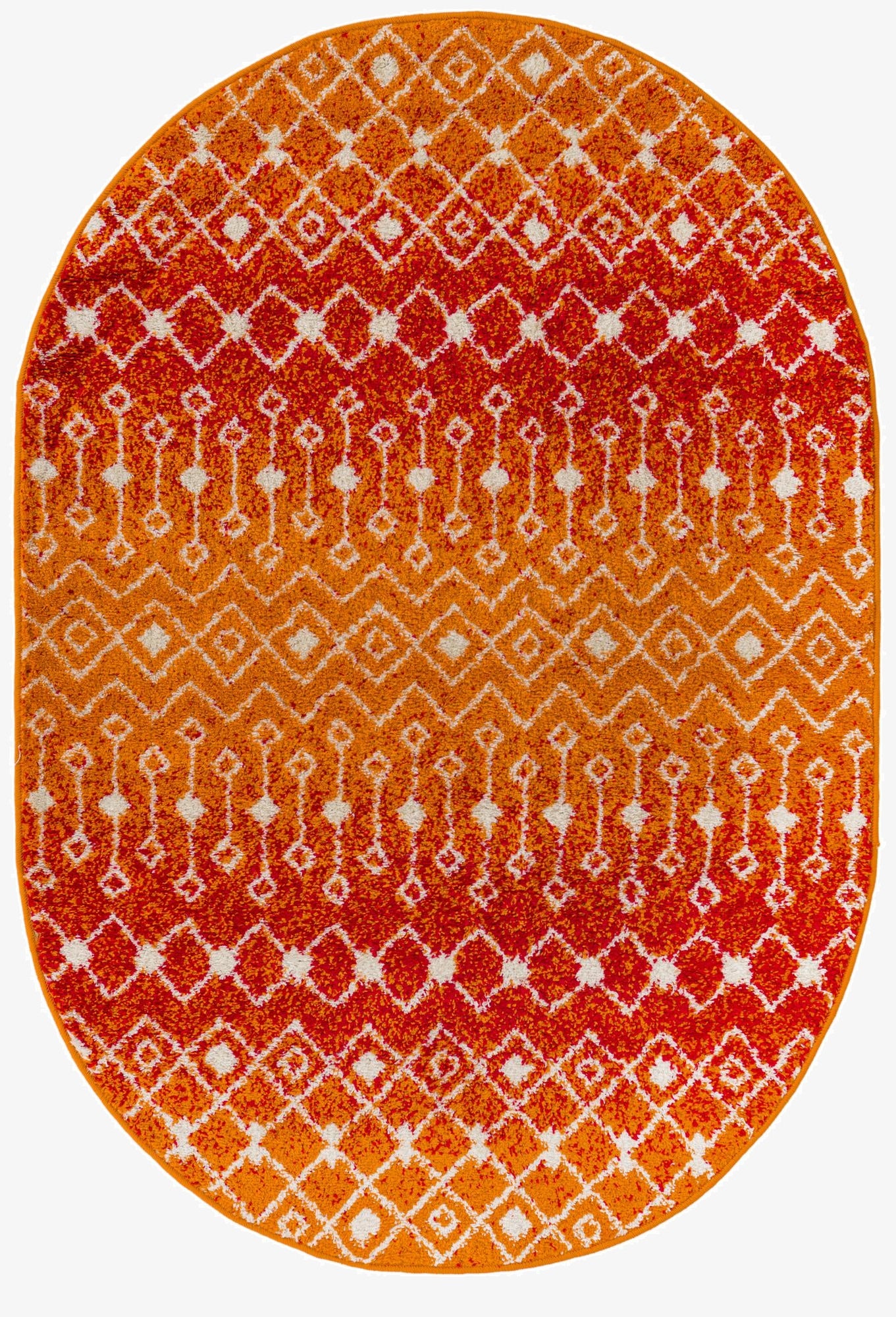 122cm x 183cm Moroccan Trellis Oval Rug