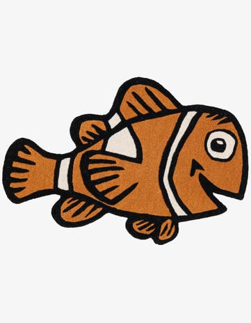 Orange Playtime Kids Wool Freeform Rug