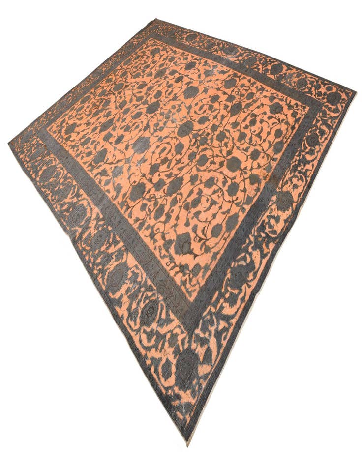 Detail image of 9' 1 x 11' 3  Hand Knotted Ultra Vintage Persian Wool Rug