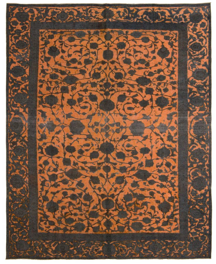 Detail image of 9' 1 x 11' 3 Hand Knotted Ultra Vintage Persian Wool Rug