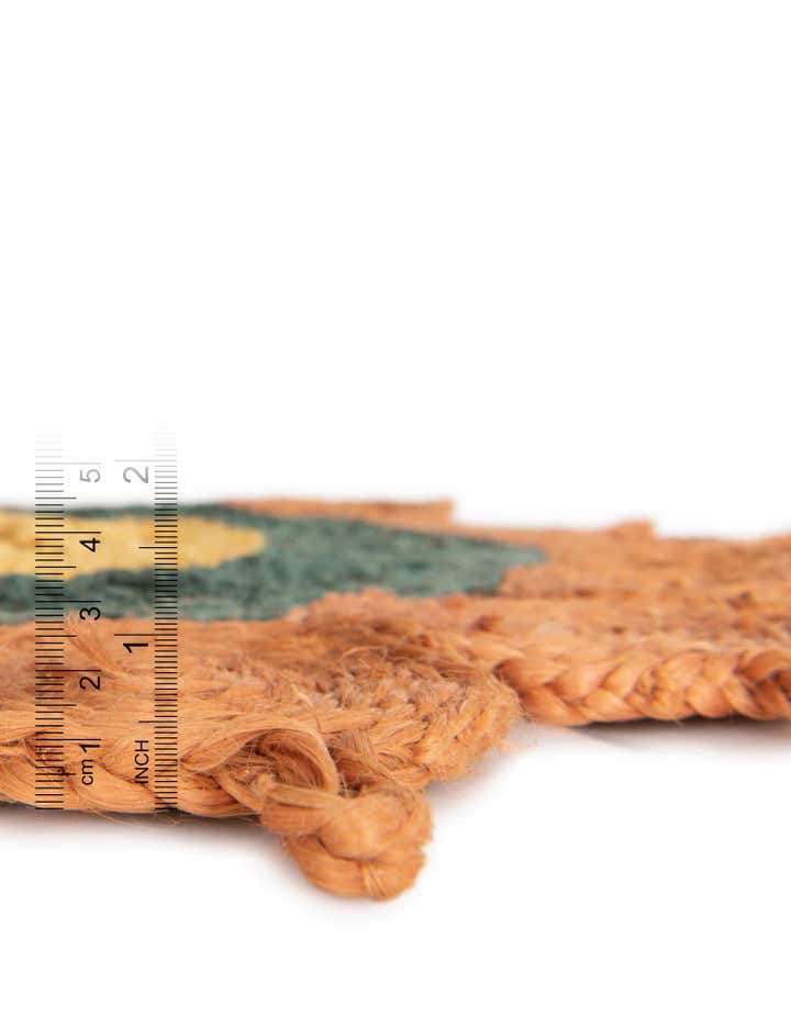 5' 1 x 8' Handmade Braided Jute Oval Rug