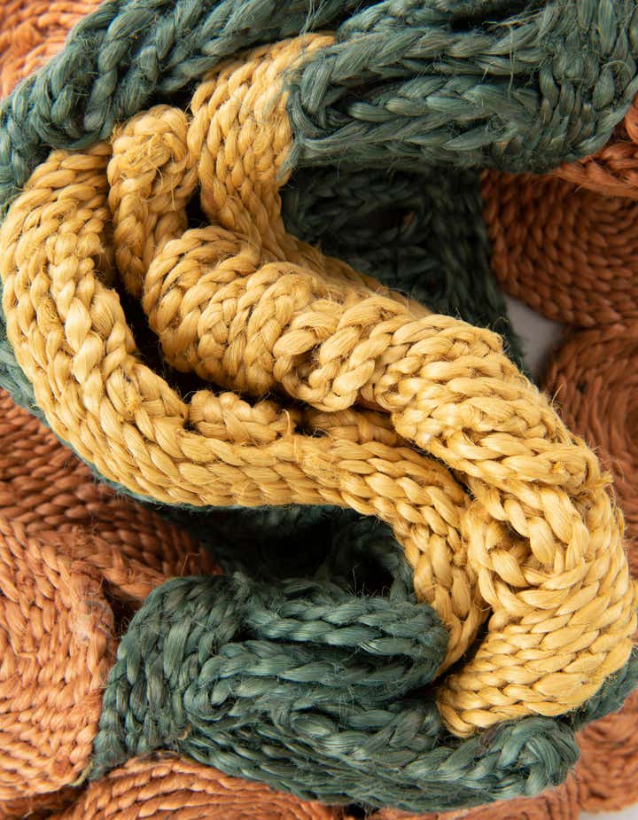 5' 1 x 8' Handmade Braided Jute Oval Rug