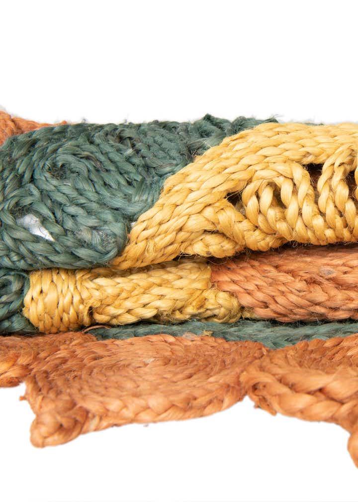 5' 1 x 8' Handmade Braided Jute Oval Rug