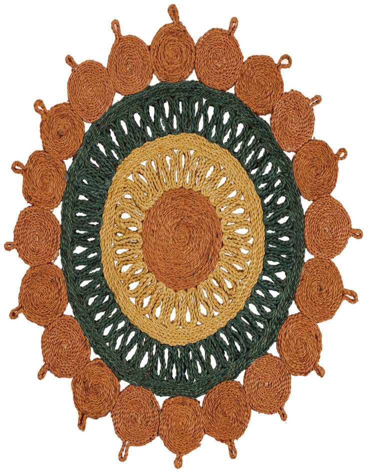 Detail image of 3' 1 x 3' 1  Hand Braided Jute Round Rug