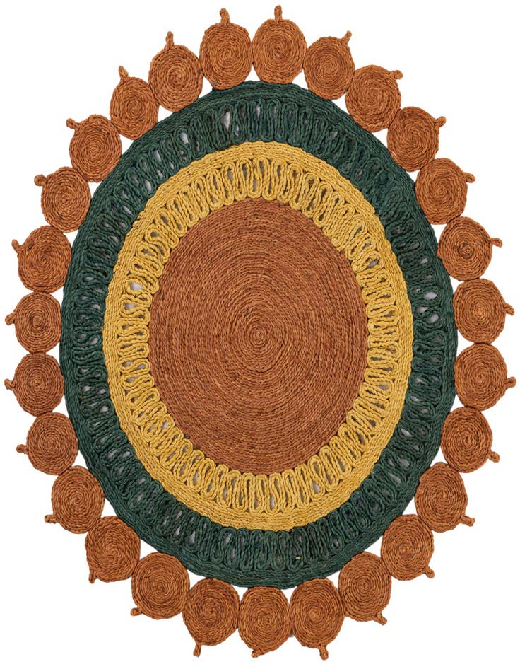 Detail image of 4' 1 x 4' 1  Hand Braided Jute Round Rug