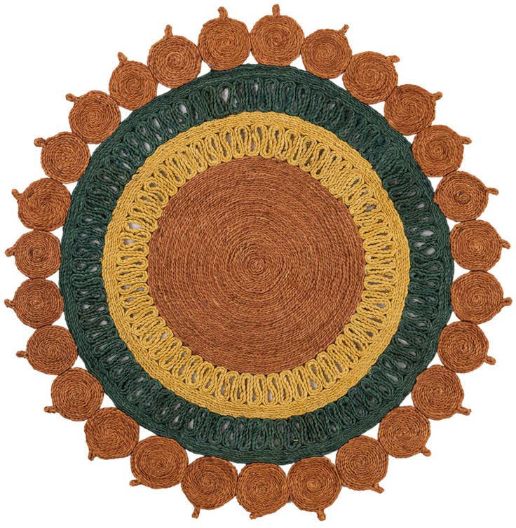 Detail image of 4' 1 x 4' 1 Handmade Braided Jute Round Rug