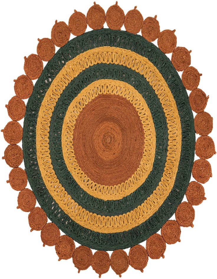 Detail image of 6' 1 x 6' 1  Hand Braided Jute Round Rug
