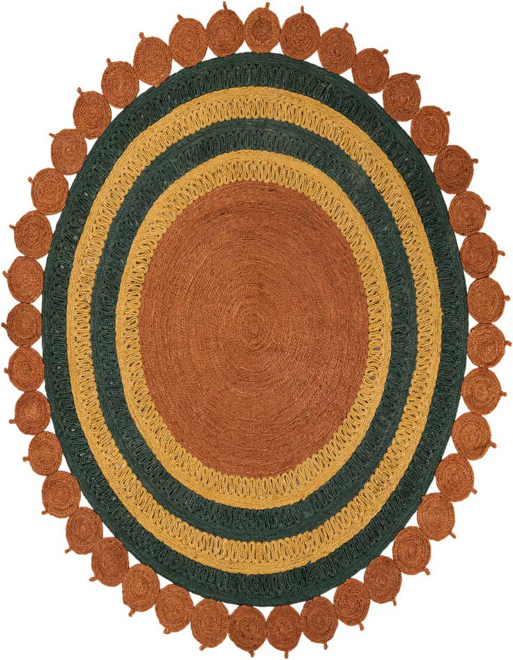 Detail image of 7' 10 x 7' 10  Hand Braided Jute Round Rug