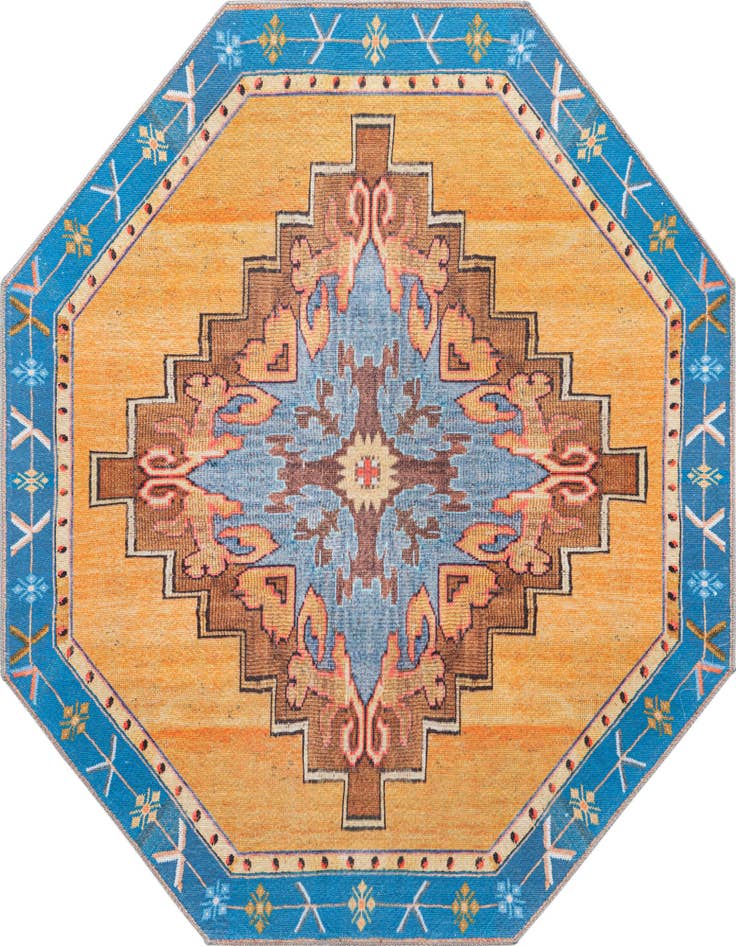 Detail image of 5' x 5' Washable Timeless Octagon Rug