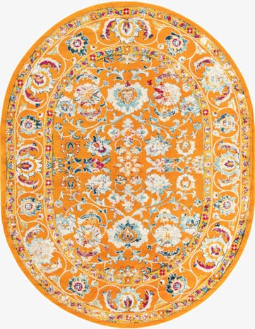 Orange Aurelia Oval Rug