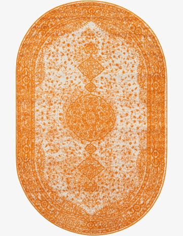 Orange Dover Oval Rug