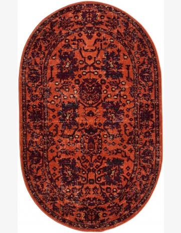 Orange Lucerne Oval Rug