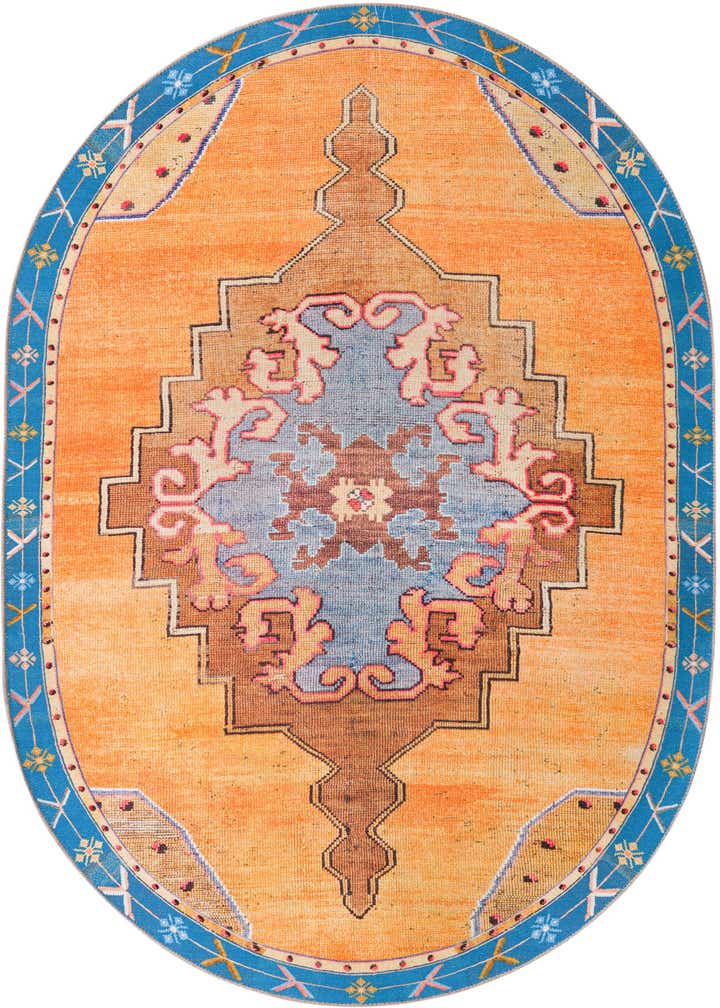 5' x 8' Washable Timeless Oval Rug