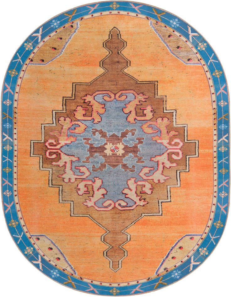 Detail image of 7' 6 x 10' 6 Washable Timeless Oval Rug