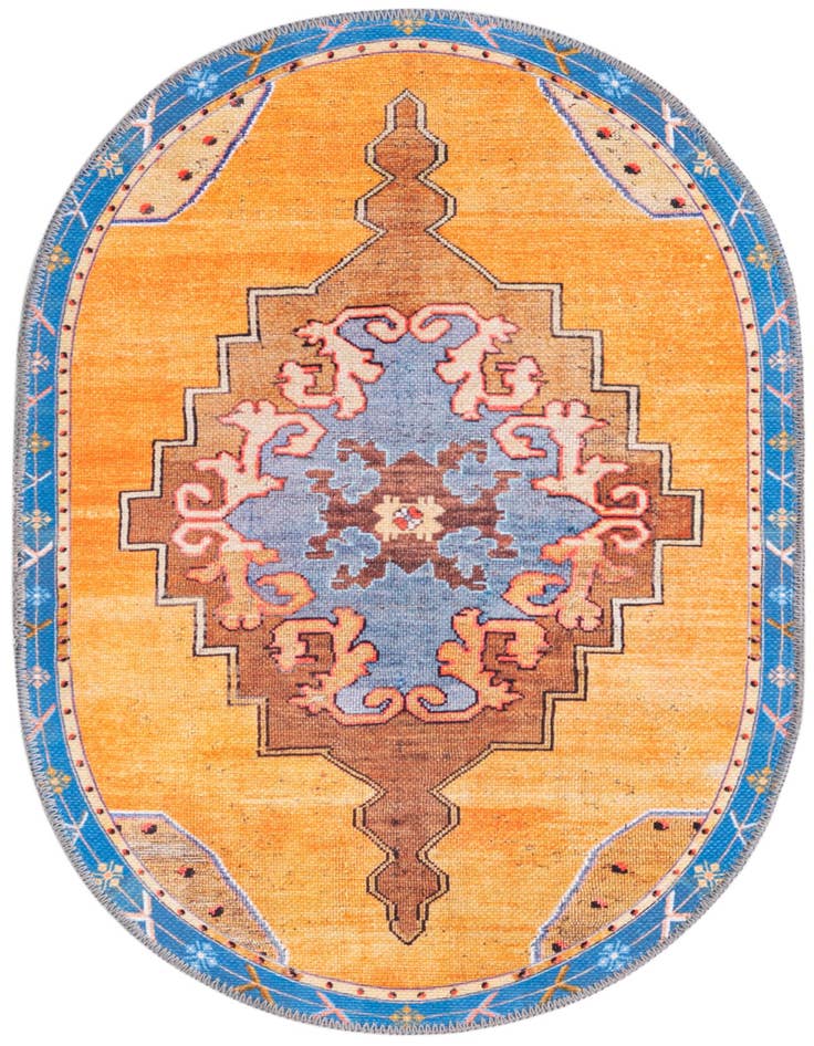 Detail image of 2' x 3' Washable Timeless Oval Rug