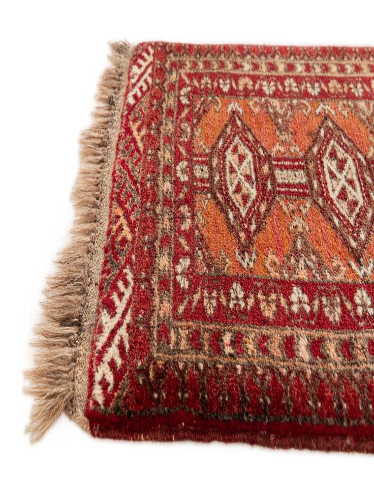 Detail image of 1' 8 x 2' 2  Hand Knotted Afghan Ersari Wool Rug