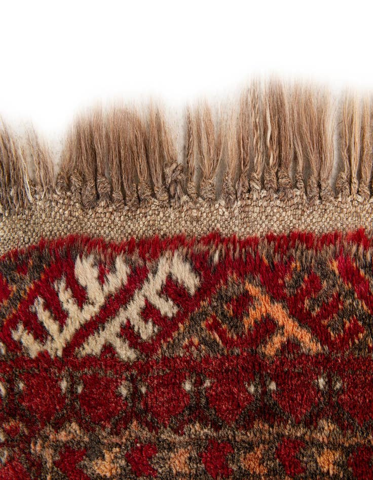 Detail image of 1' 8 x 2' 2  Hand Knotted Afghan Ersari Wool Rug