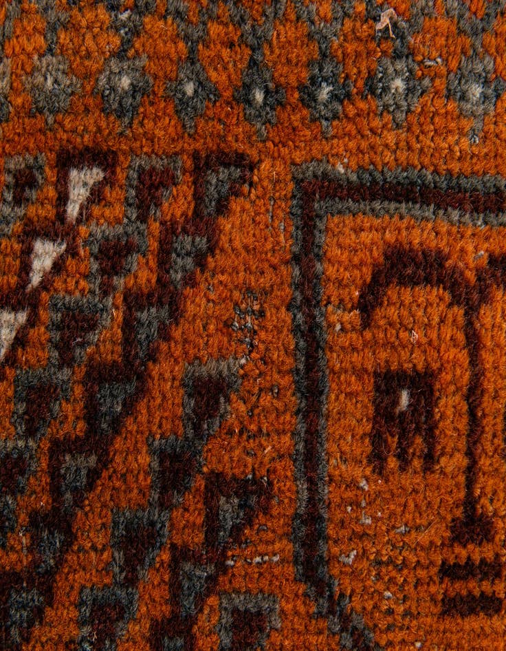 Detail image of 3' 9 x 6' 9  Hand Knotted Afghan Ersari Wool Rug