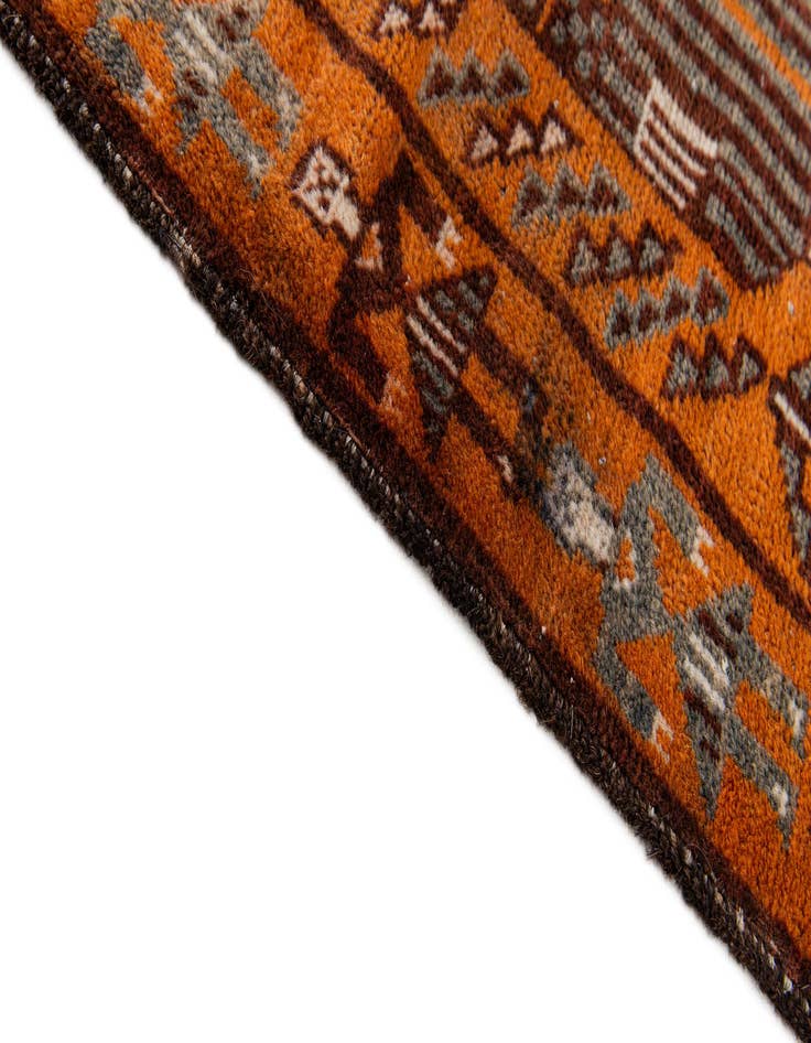 Detail image of 3' 9 x 6' 9  Hand Knotted Afghan Ersari Wool Rug