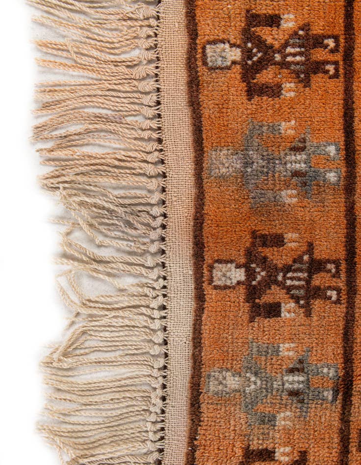 Detail image of 3' 9 x 6' 9  Hand Knotted Afghan Ersari Wool Rug