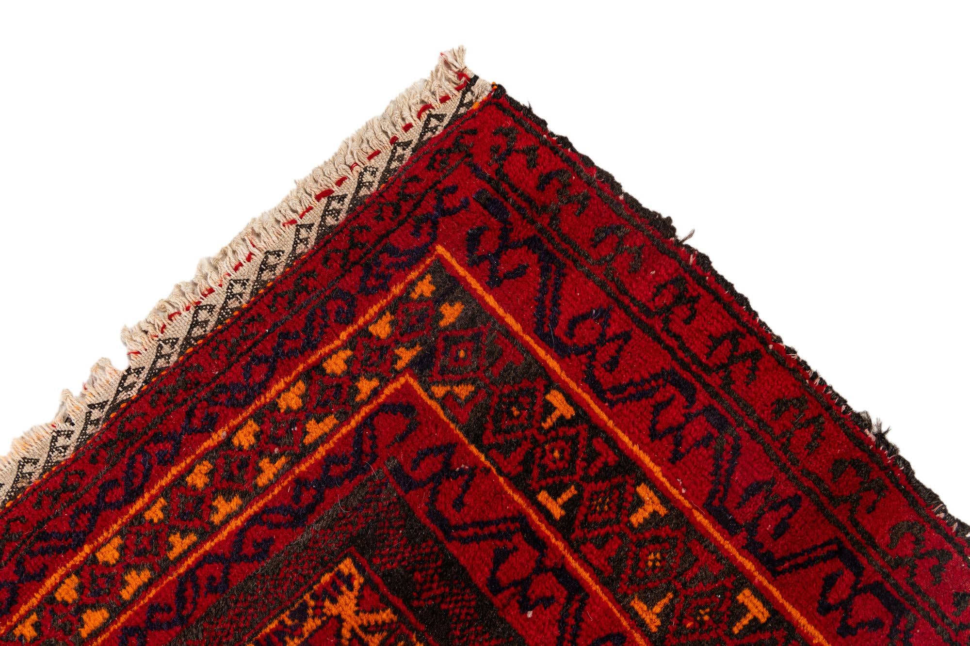 3' x 5' 1 Hand Knotted Afghan Ersari Wool Rug