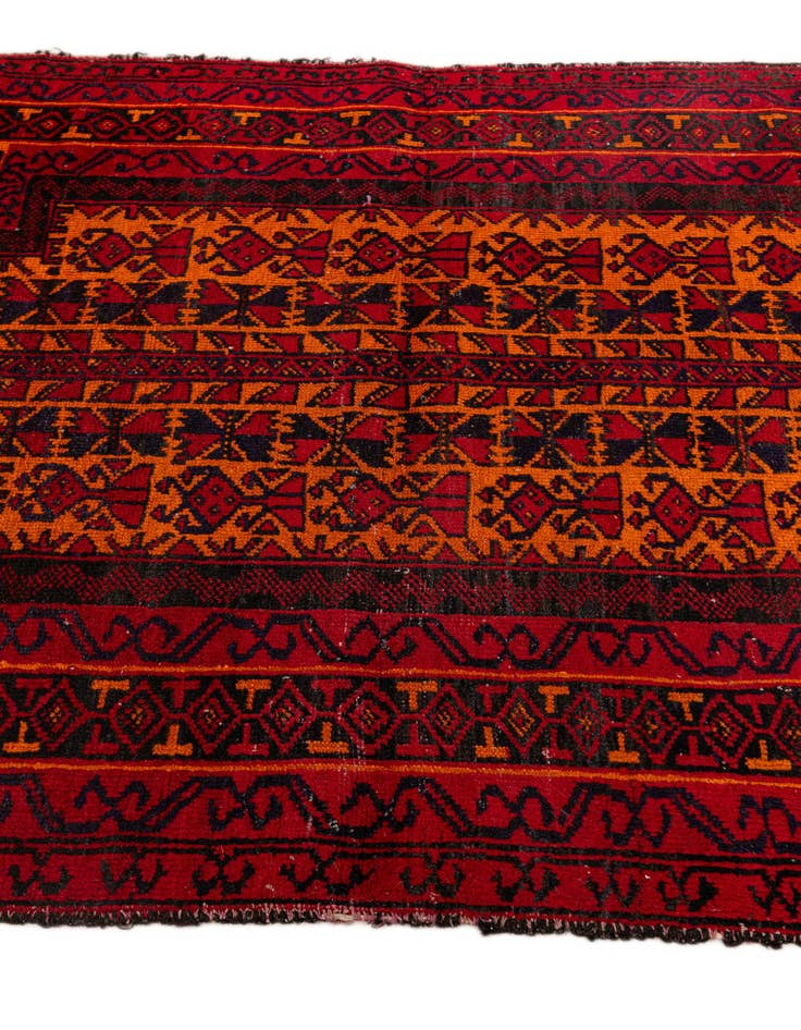 Detail image of 3' x 5' 1  Hand Knotted Afghan Ersari Wool Rug