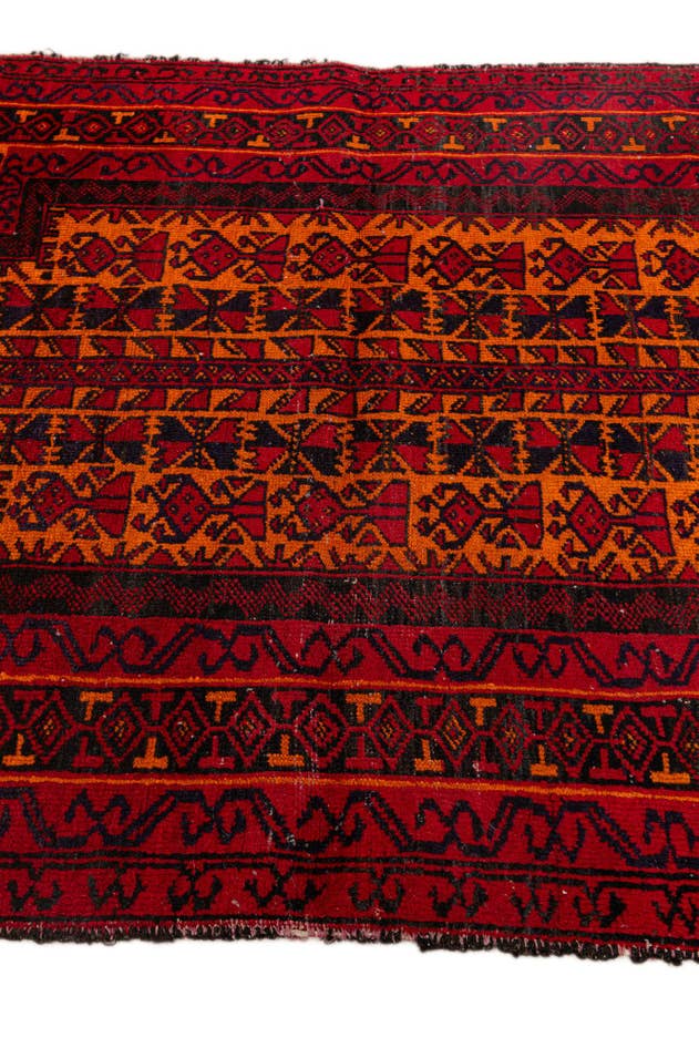 Detail image of 3' x 5' 1 Hand Knotted Afghan Ersari Wool Rug